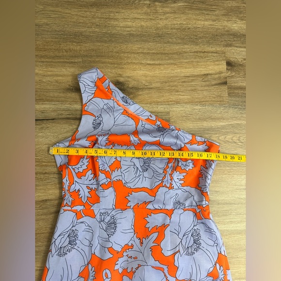 J Crew one shoulder orange & lilac dress Size 10 - Picture 6 of 11